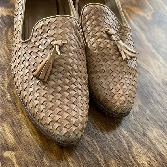 Nisolo Tan Woven Leather Loafers - Picture 9 of 10
